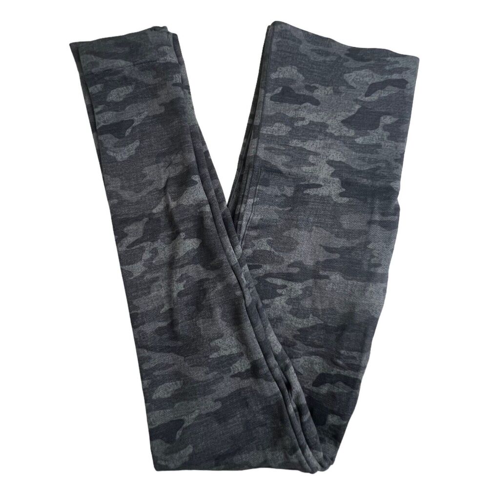 Spanx Womens Gray Camo Look At Me Now Leggings Small‎
